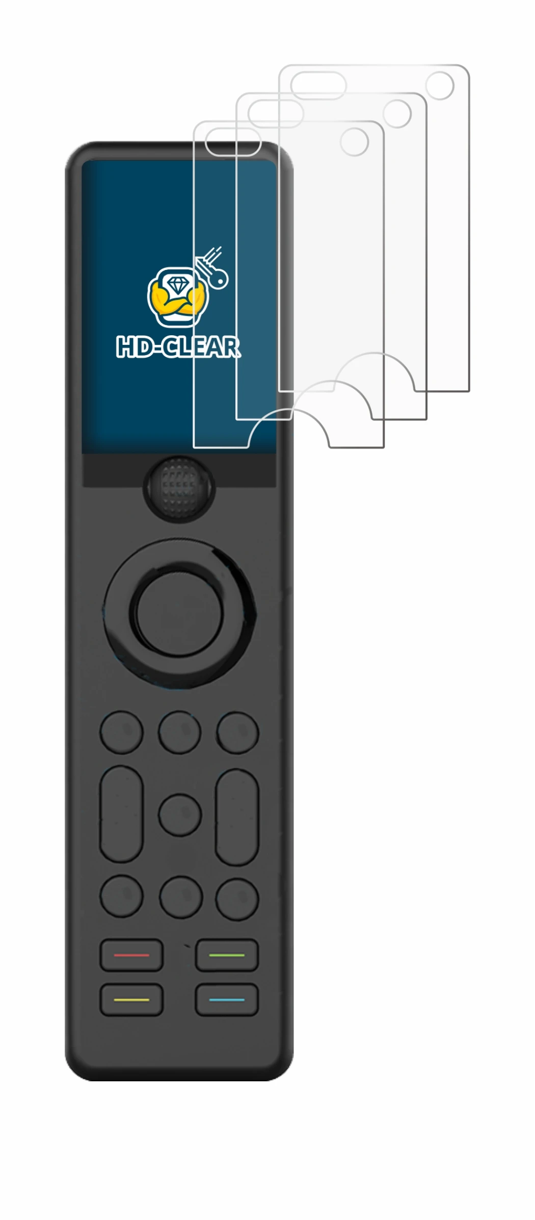 Abbildung des Geräts Sofabaton X1 mit einer Vielzahl des Displayschutzes.