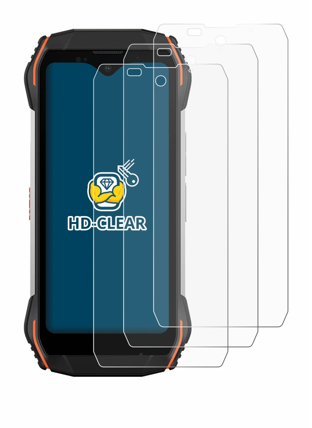 Abbildung des Geräts Blackview N6000 mit einer Vielzahl des Displayschutzes.