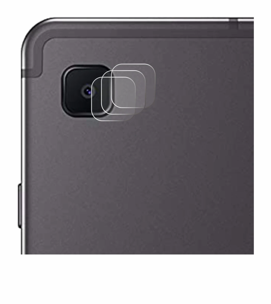 Abbildung des Geräts Samsung Galaxy Tab S6 Lite WiFi 2024 (NUR Kameraschutz) mit einer Vielzahl des Displayschutzes.