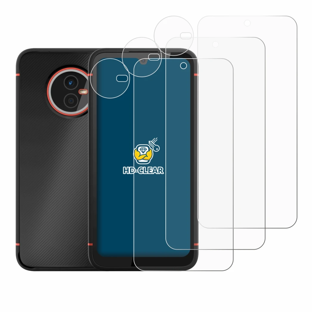 Abbildung des Geräts Gigaset GX4 Pro (Display+Kamera) mit einer Vielzahl des Displayschutzes.