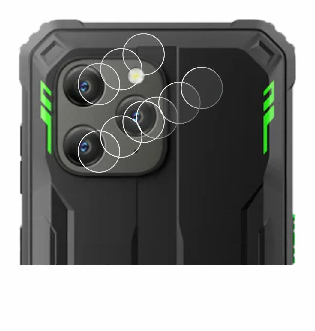 Abbildung des Geräts Blackview BV5300 Plus (NUR Kameraschutz) mit einer Vielzahl des Displayschutzes.