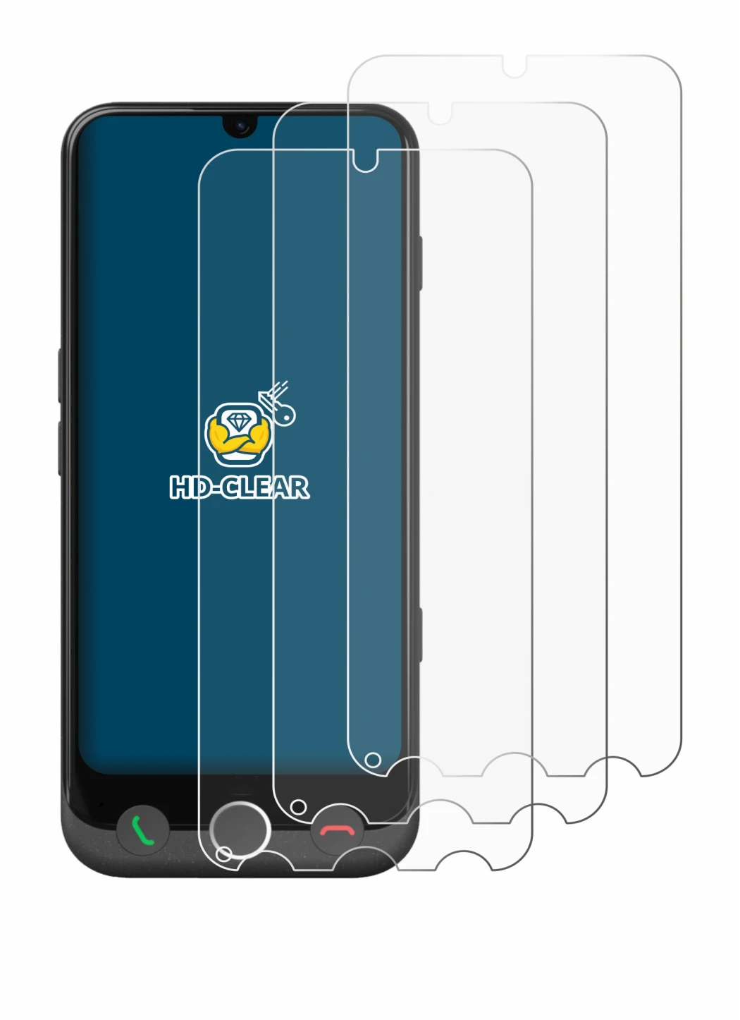 Abbildung des Geräts Doro Aurora A30 mit einer Vielzahl des Displayschutzes.