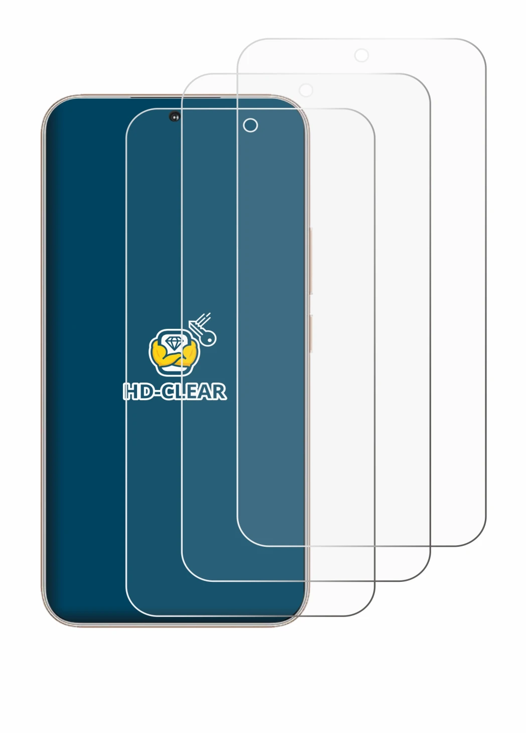 Abbildung des Geräts Honor 400 mit einer Vielzahl des Displayschutzes.