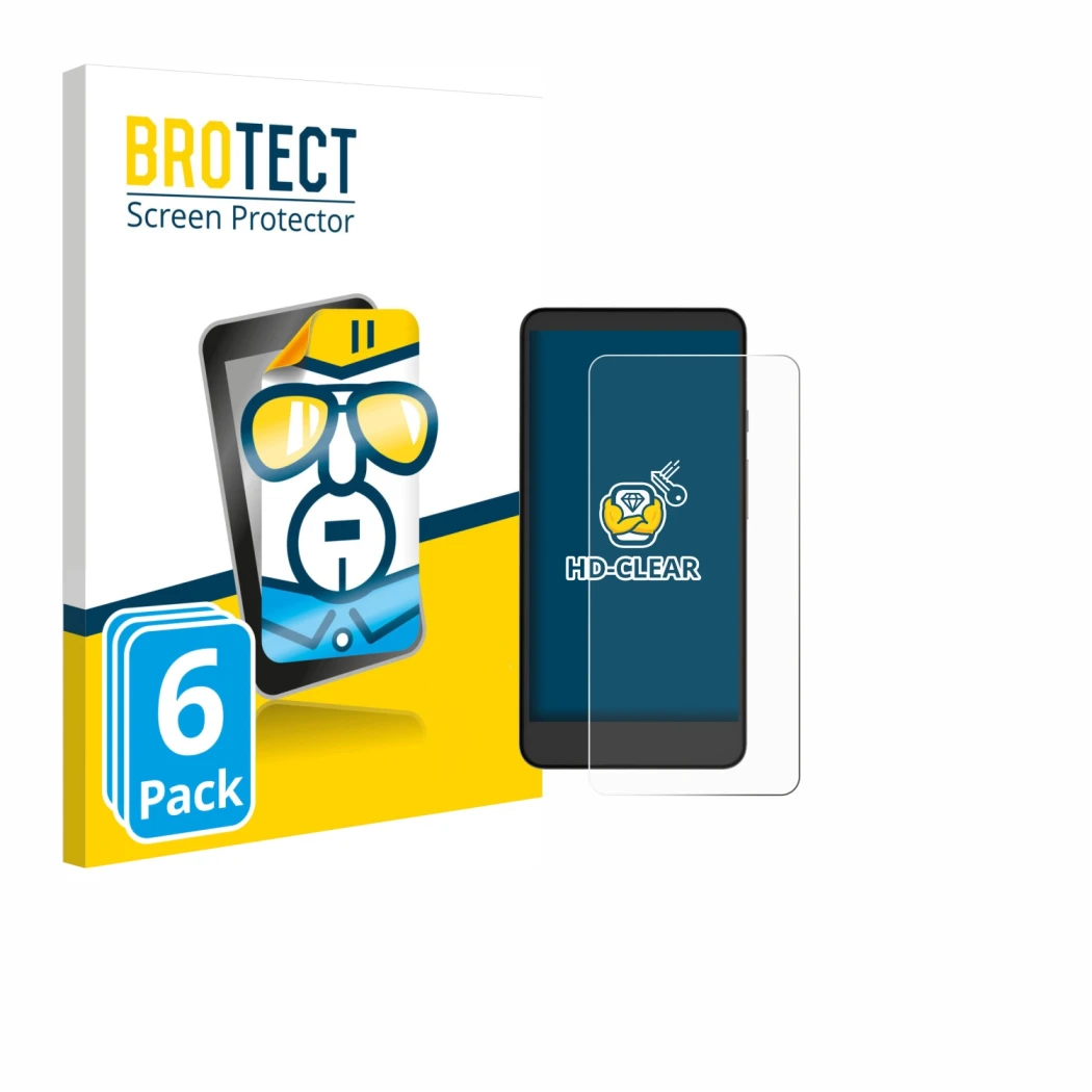 Vorderseite einer Produktverpackung mit dem Markenlogo BROTECT. Daneben ist das Gerät Xiaomi Moaan InkPalm Mini Plus 2 mit dem