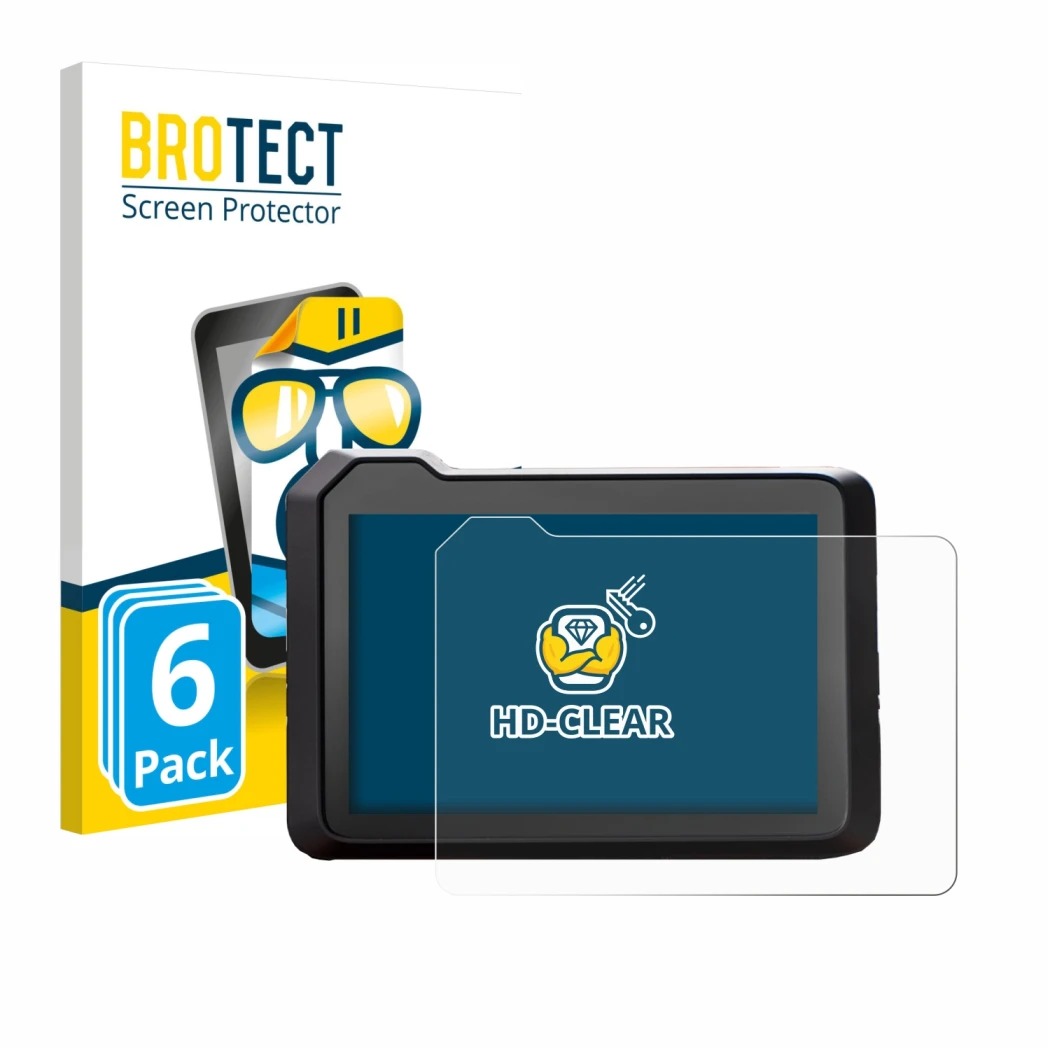 Vorderseite einer Produktverpackung mit dem Markenlogo BROTECT. Daneben ist das Gerät KTM 990 Duke 2024 mit dem zugehörigen Di