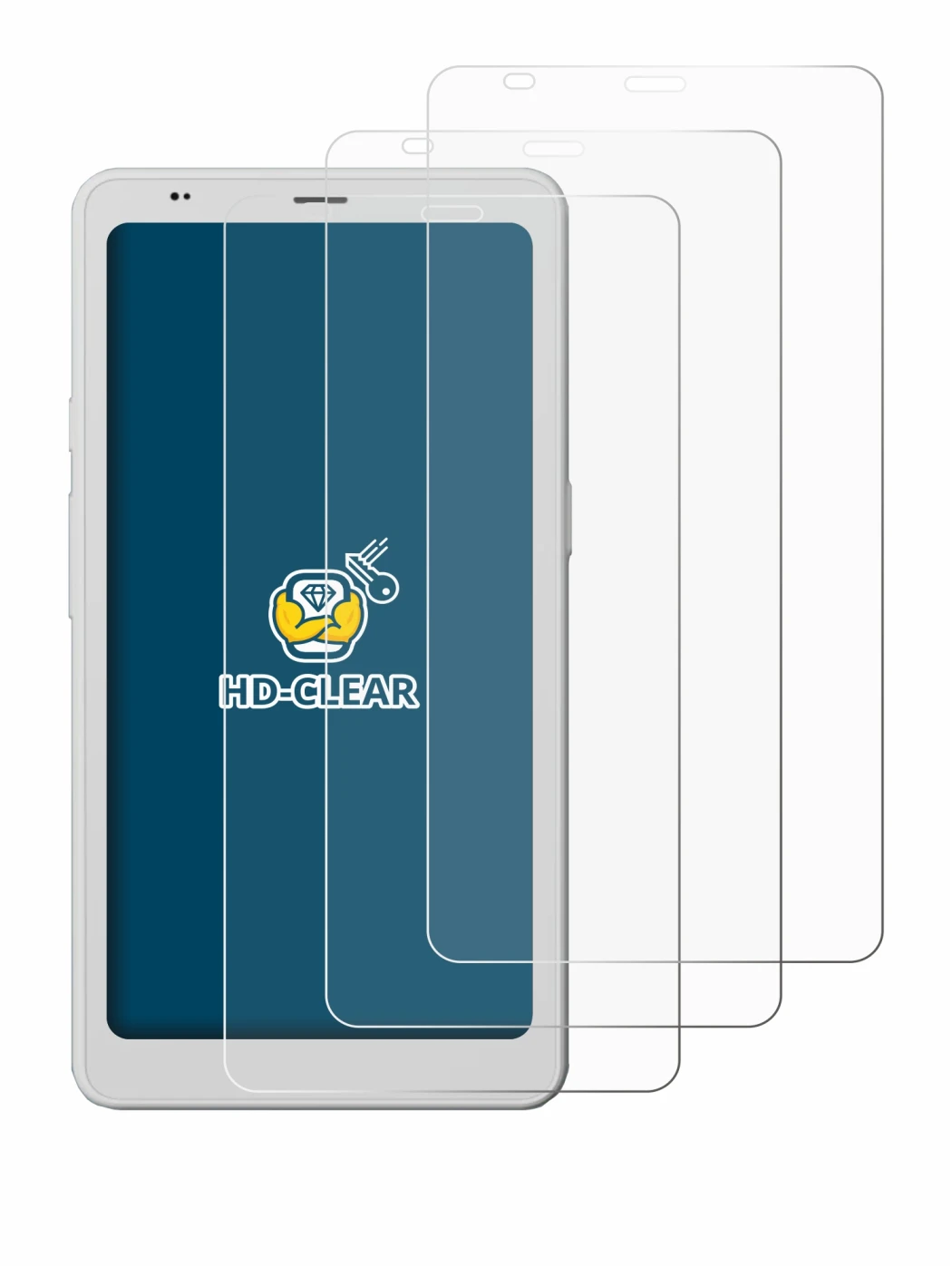 Abbildung des Geräts Boox Palma 2 Pro mit einer Vielzahl des Displayschutzes.