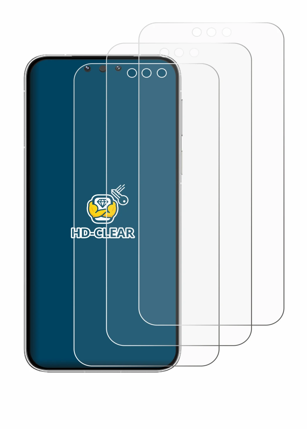 Abbildung des Geräts Huawei Mate 80 mit einer Vielzahl des Displayschutzes.