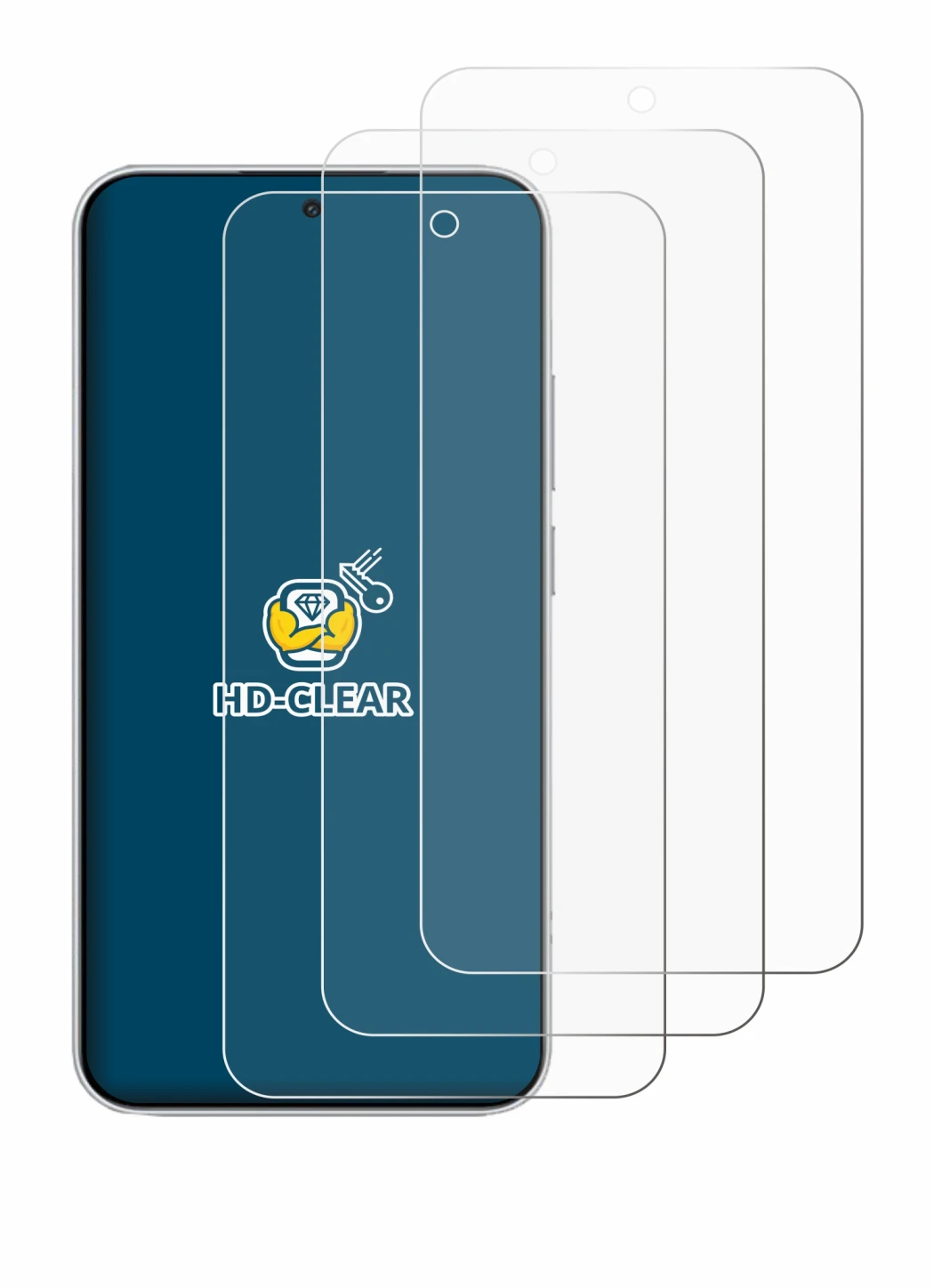 Abbildung des Geräts Xiaomi Redmi Note 15 Pro mit einer Vielzahl des Displayschutzes.