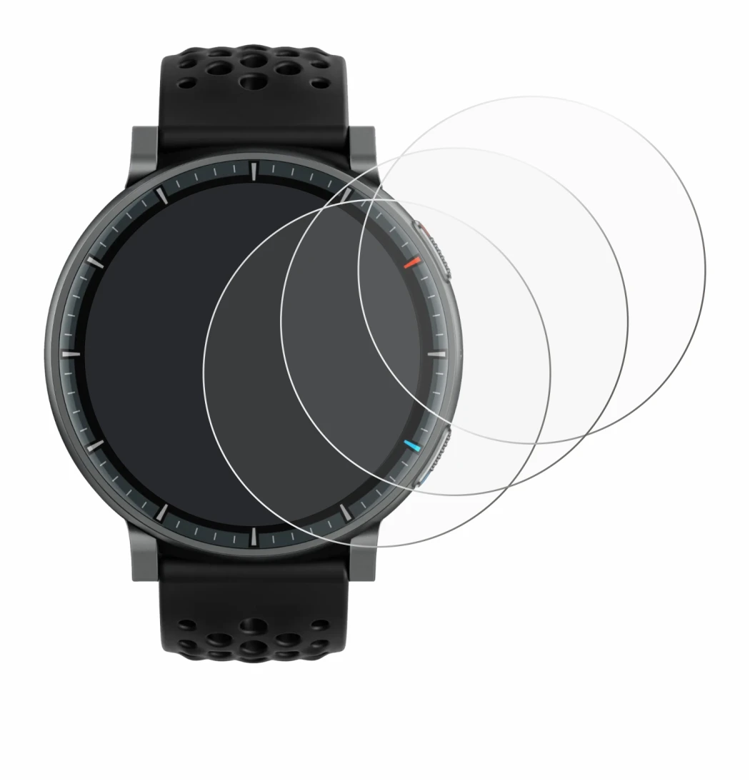 Abbildung des Geräts Amazfit Active Max mit einer Vielzahl des Displayschutzes.