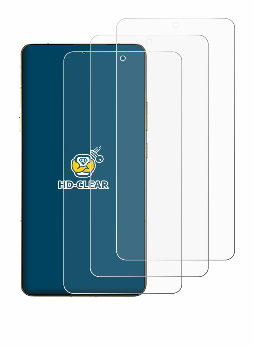 Abbildung des Geräts Motorola Signature mit einer Vielzahl des Displayschutzes.