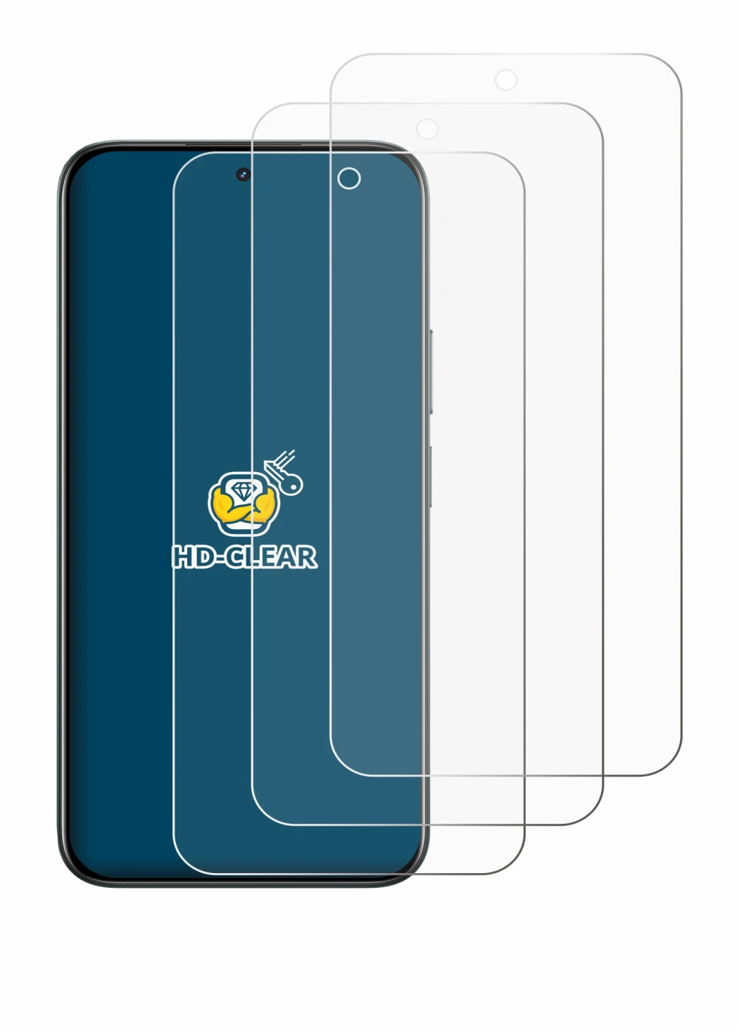 Abbildung des Geräts realme C85 5G mit einer Vielzahl des Displayschutzes.