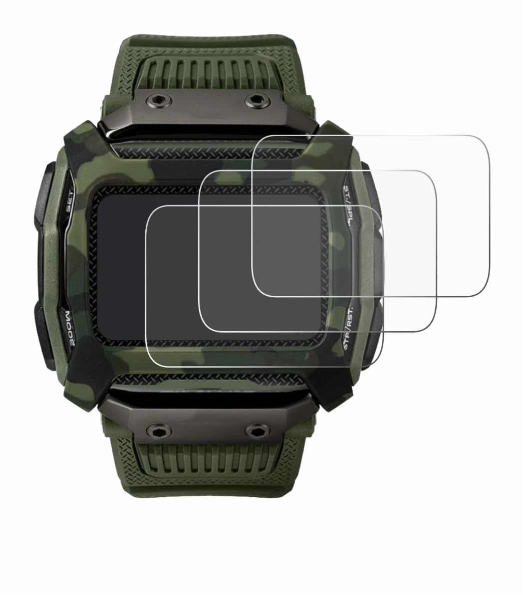 Abbildung des Geräts Timex Command Shock mit einer Vielzahl des Displayschutzes.