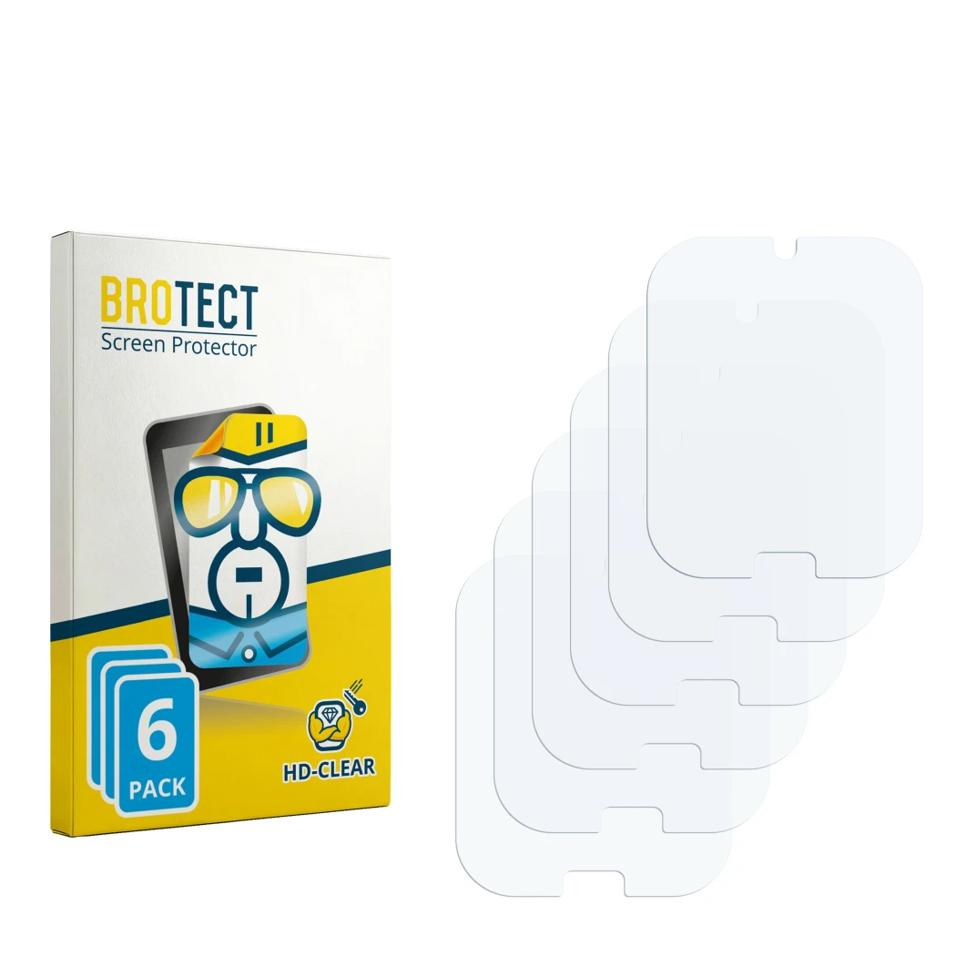 Vorderseite einer Produktverpackung mit dem Markenlogo BROTECT. Daneben ist der zugehörige Displayschutz.
