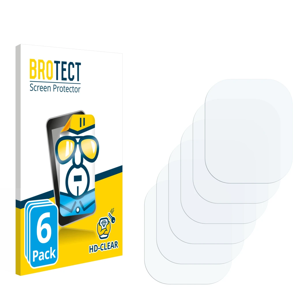 Vorderseite einer Produktverpackung mit dem Markenlogo BROTECT. Daneben ist der zugehörige Displayschutz.