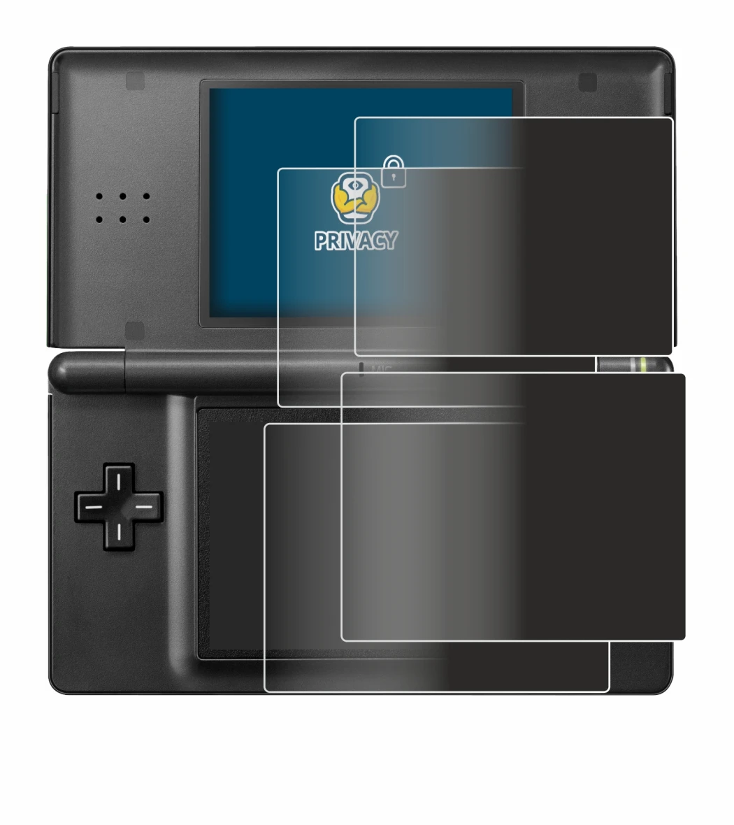 Abbildung des Geräts Nintendo DS LITE mit einer Vielzahl des Displayschutzes.