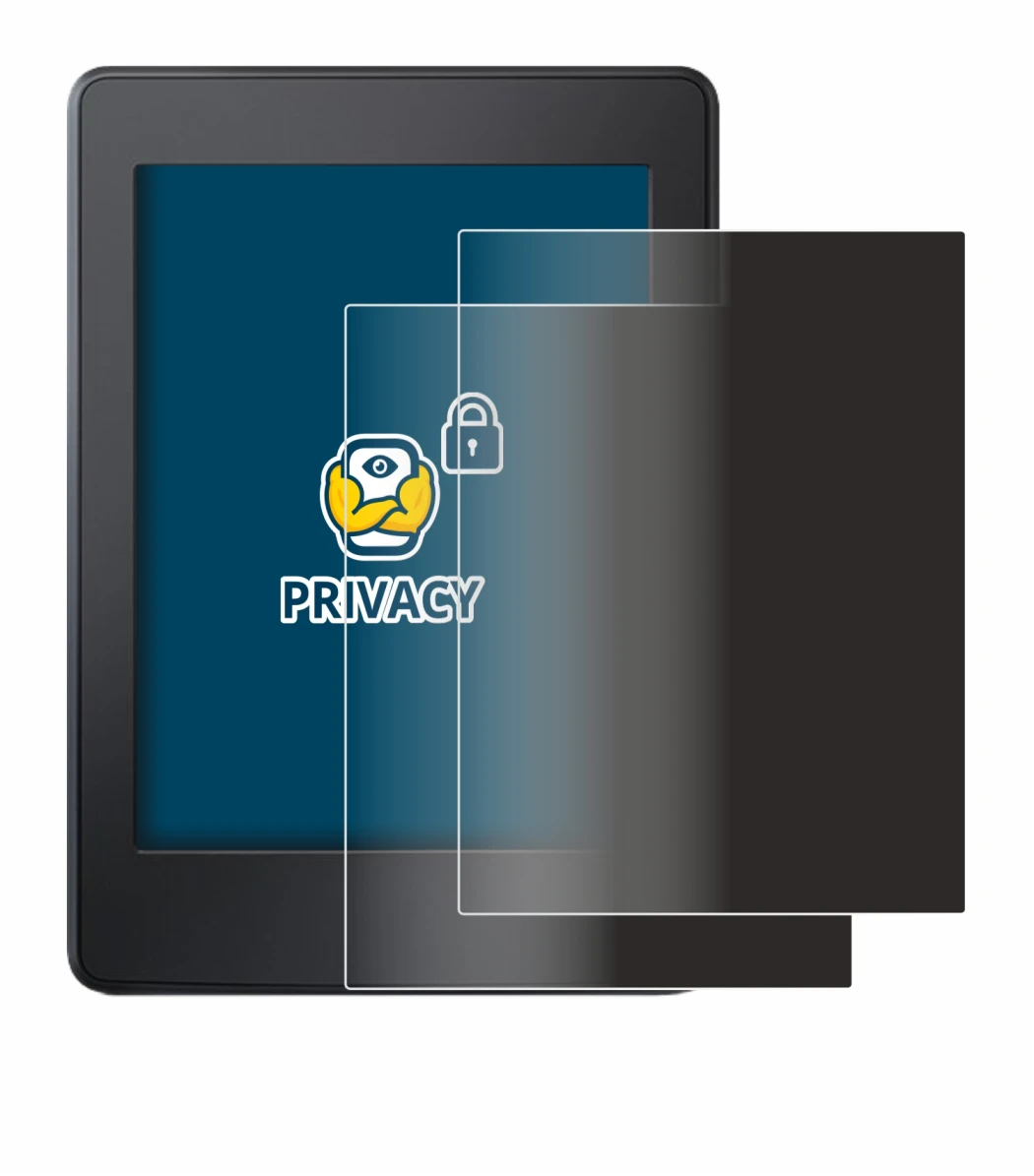 Abbildung des Geräts Amazon Kindle Paperwhite 2015 (7. Gen.) mit einer Vielzahl des Displayschutzes.