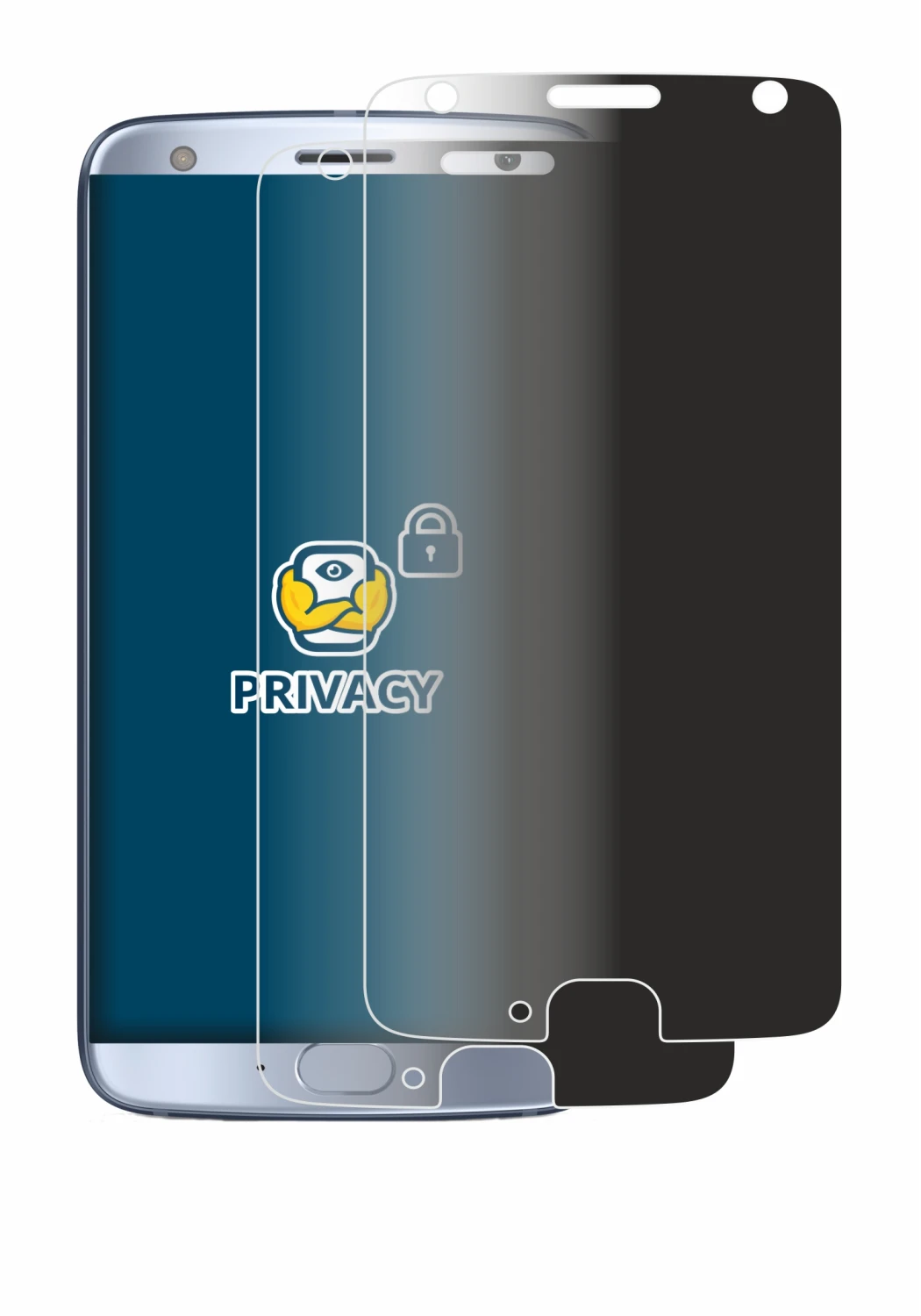 Abbildung des Geräts Motorola Moto X4 mit einer Vielzahl des Displayschutzes.