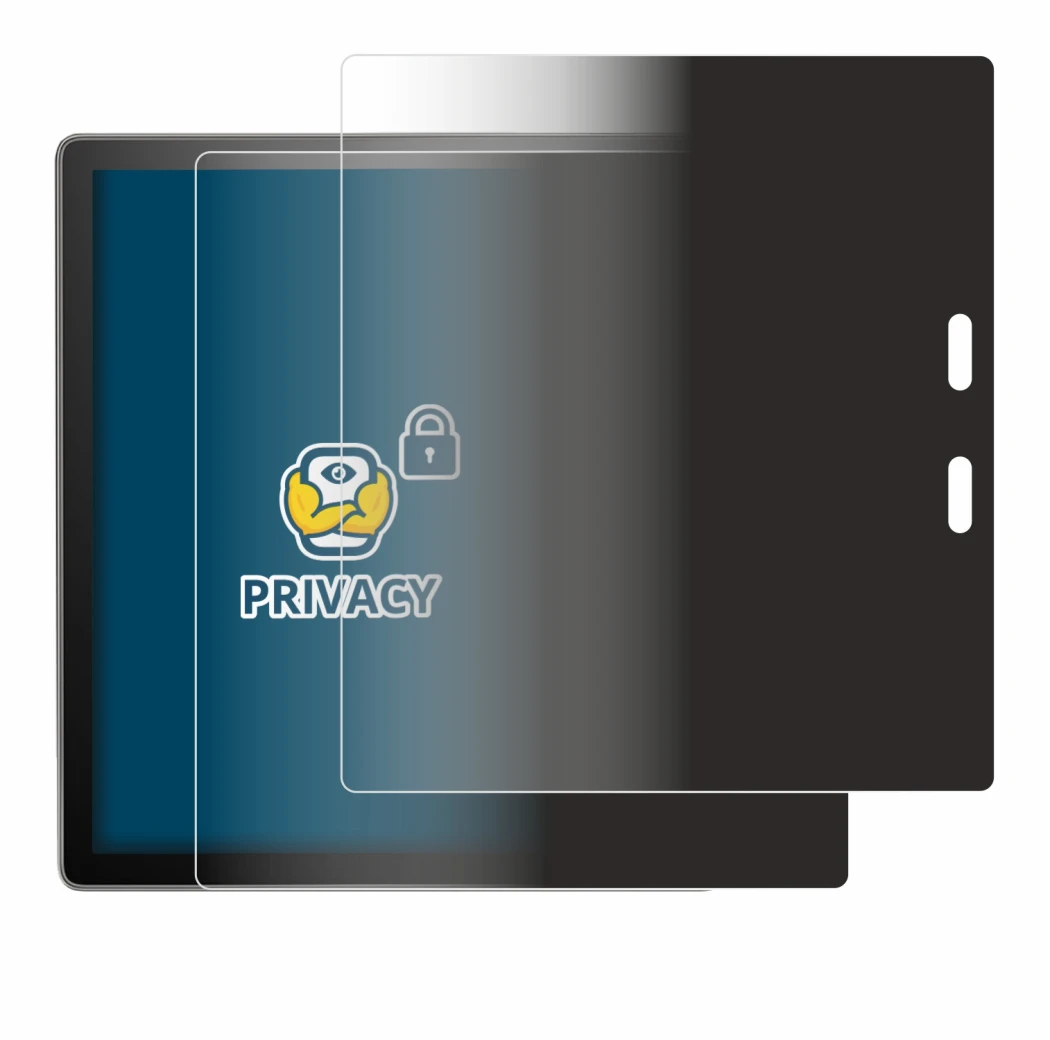 Abbildung des Geräts Amazon Kindle Oasis 2017 (9. Gen.) mit einer Vielzahl des Displayschutzes.