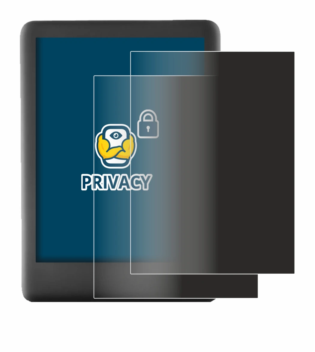 Abbildung des Geräts Amazon Kindle 2019 (10. Gen.) mit einer Vielzahl des Displayschutzes.