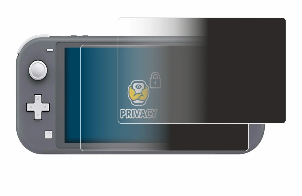Abbildung des Geräts Nintendo Switch Lite mit einer Vielzahl des Displayschutzes.