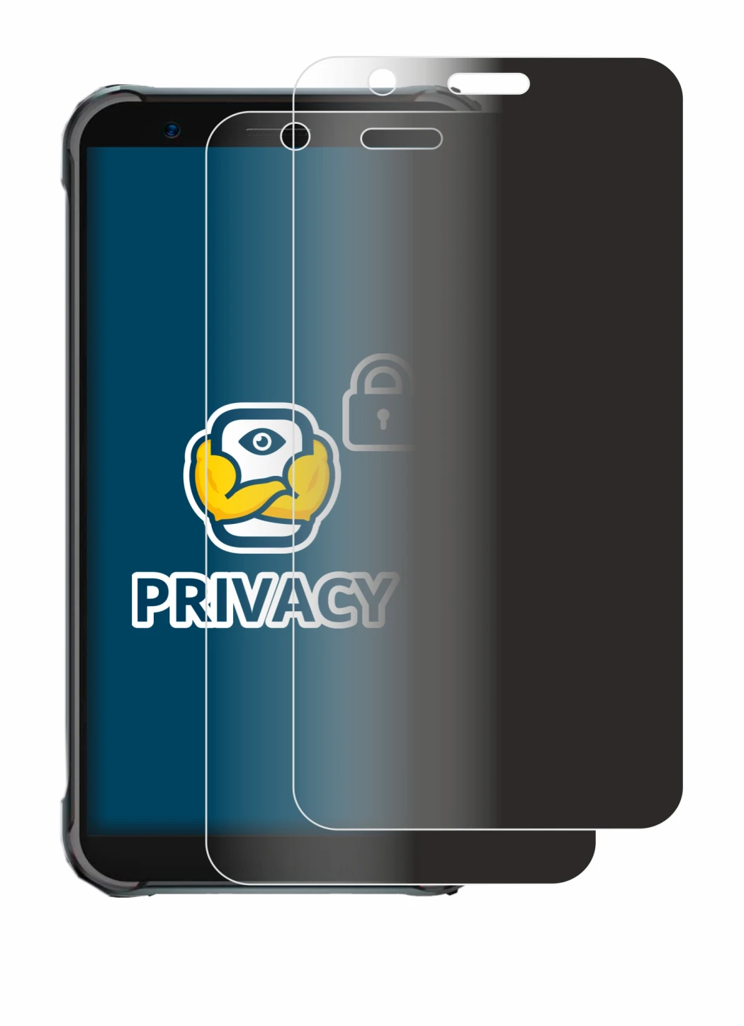 Abbildung des Geräts Blackview BV4900 Pro mit einer Vielzahl des Displayschutzes.