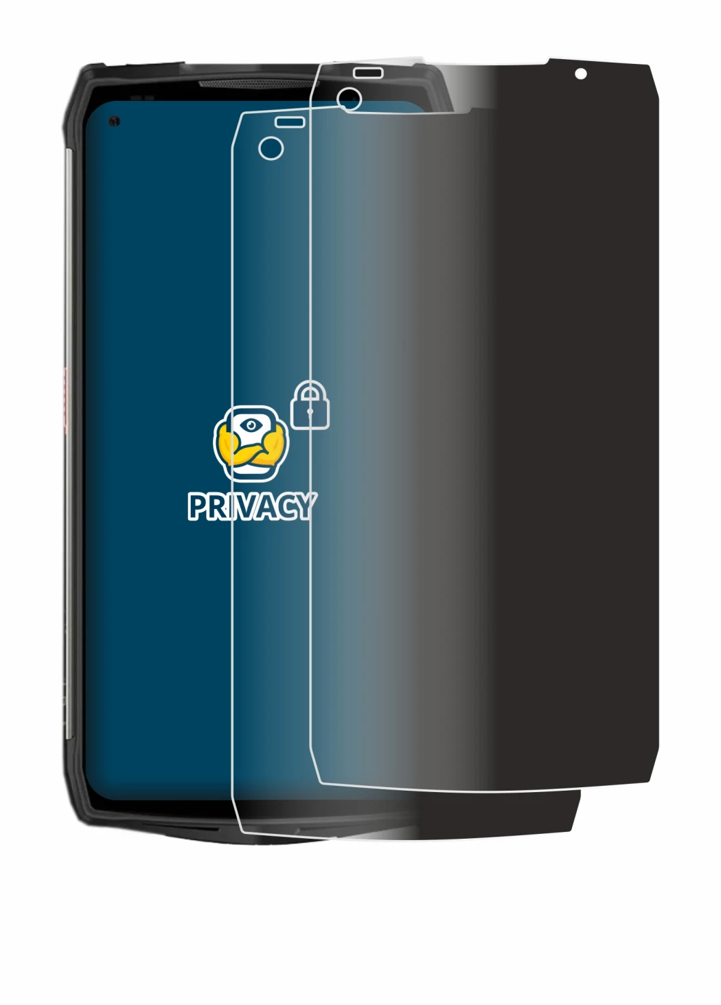 Abbildung des Geräts Ulefone Power Armor 13 mit einer Vielzahl des Displayschutzes.