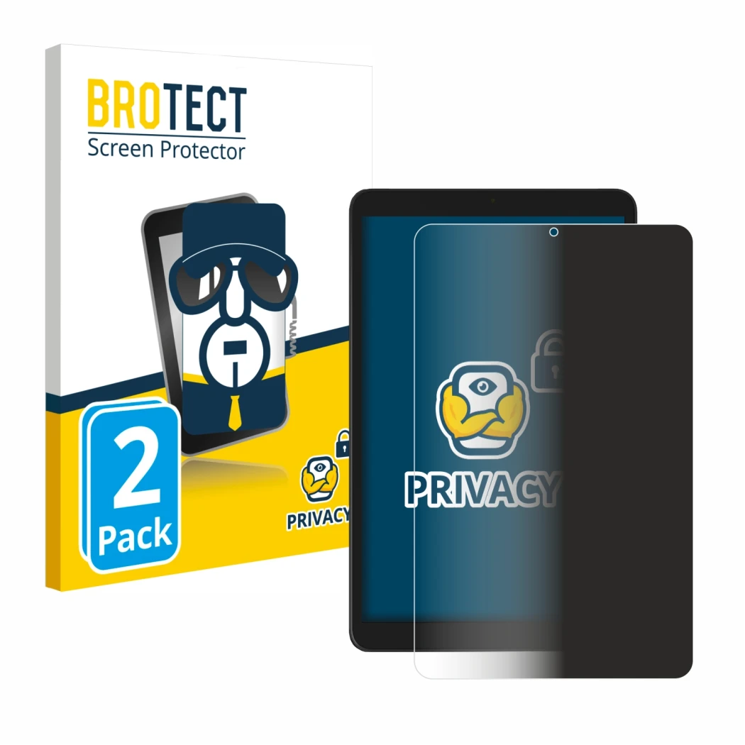 Vorderseite einer Produktverpackung mit dem Markenlogo BROTECT. Daneben ist das Gerät Doogee T20 Mini mit dem zugehörigen Disp