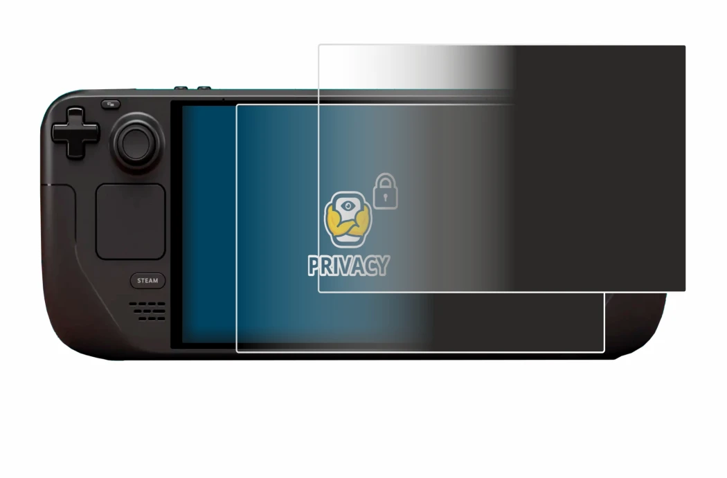 Abbildung des Geräts Valve Steam Deck OLED mit einer Vielzahl des Displayschutzes.