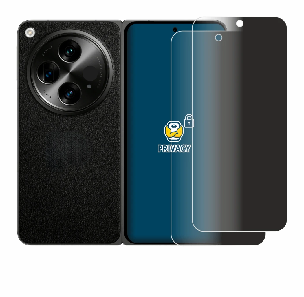 Abbildung des Geräts OnePlus Open (case-friendly) mit einer Vielzahl des Displayschutzes.