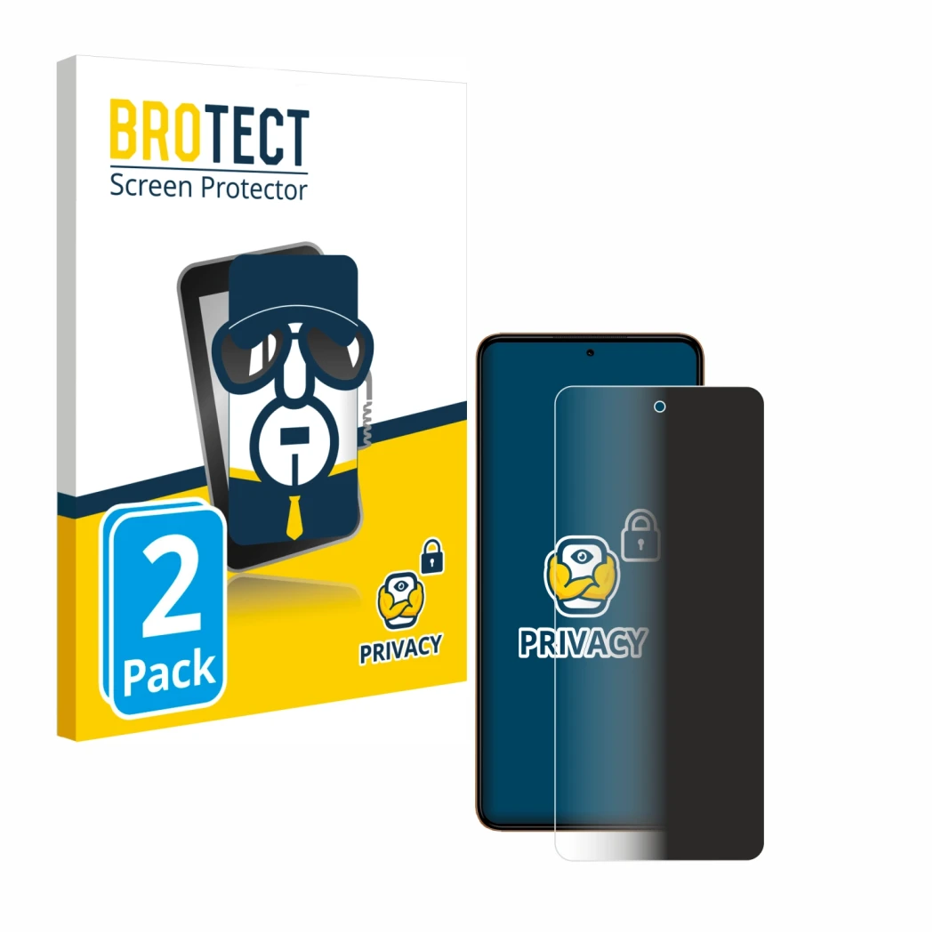 Vorderseite einer Produktverpackung mit dem Markenlogo BROTECT. Daneben ist das Gerät HMD Pulse Plus mit dem zugehörigen Displ