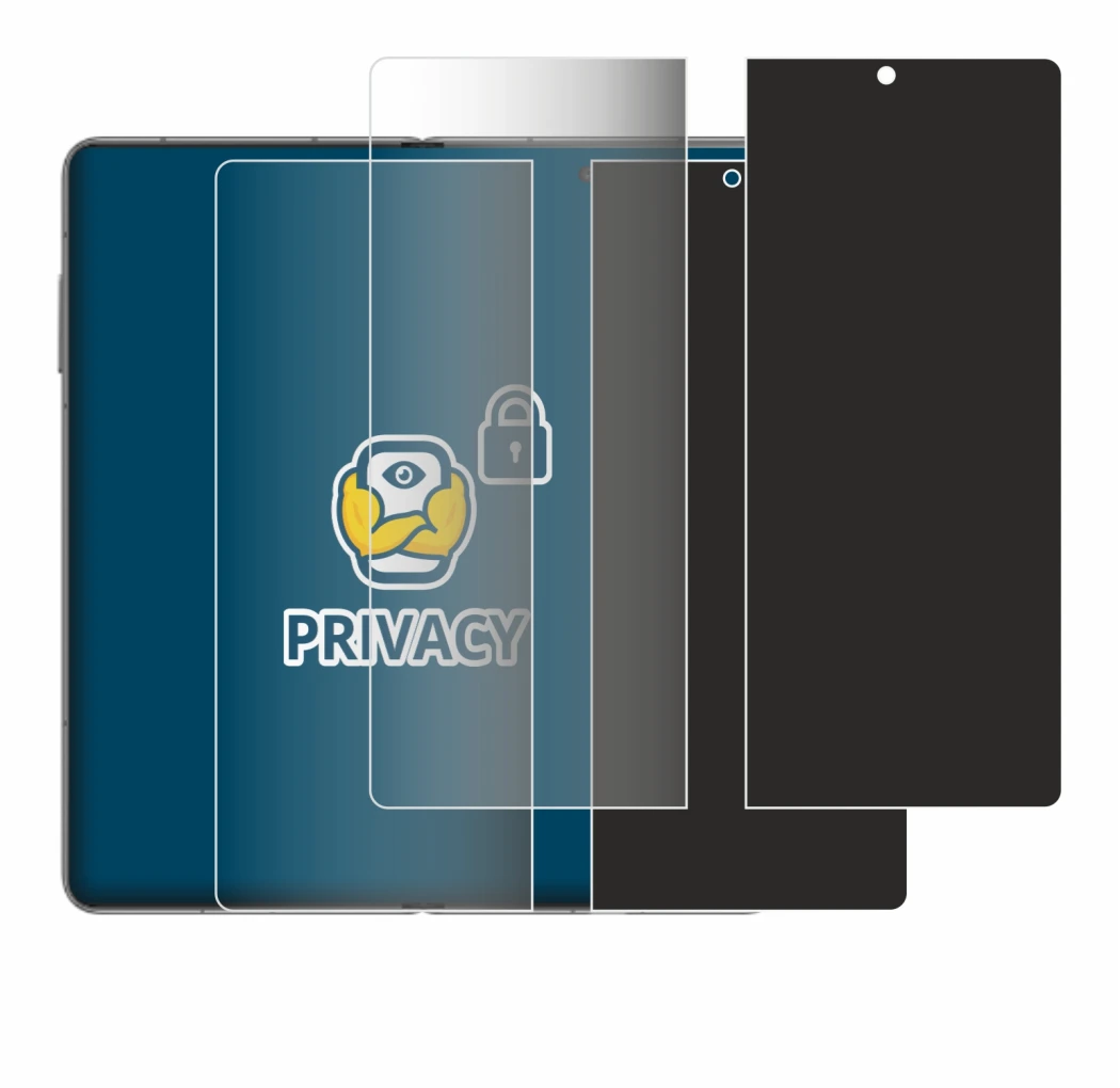 Abbildung des Geräts Honor Magic V3 (inneres Display) mit einer Vielzahl des Displayschutzes.