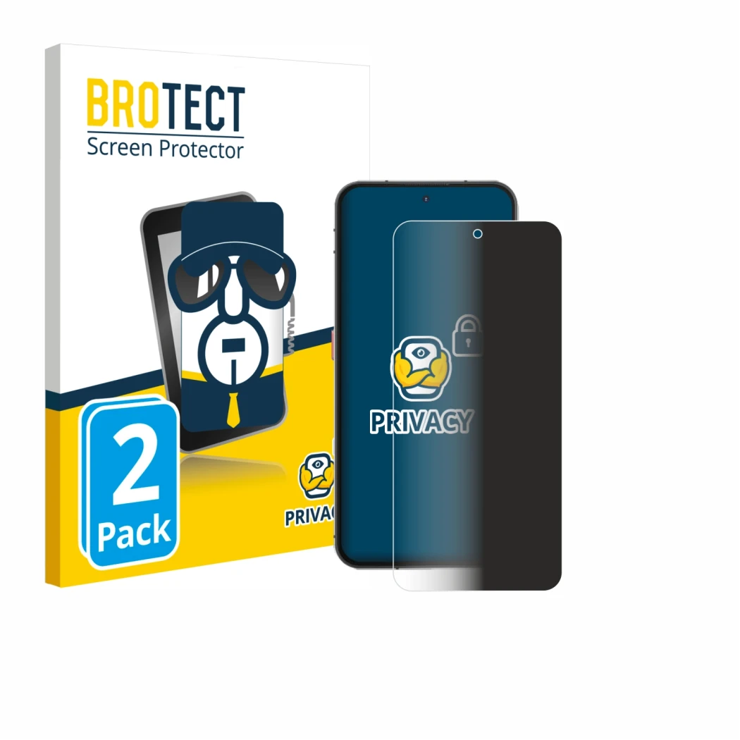 Vorderseite einer Produktverpackung mit dem Markenlogo BROTECT. Daneben ist das Gerät Oukitel WP200 Pro mit dem zugehörigen Di