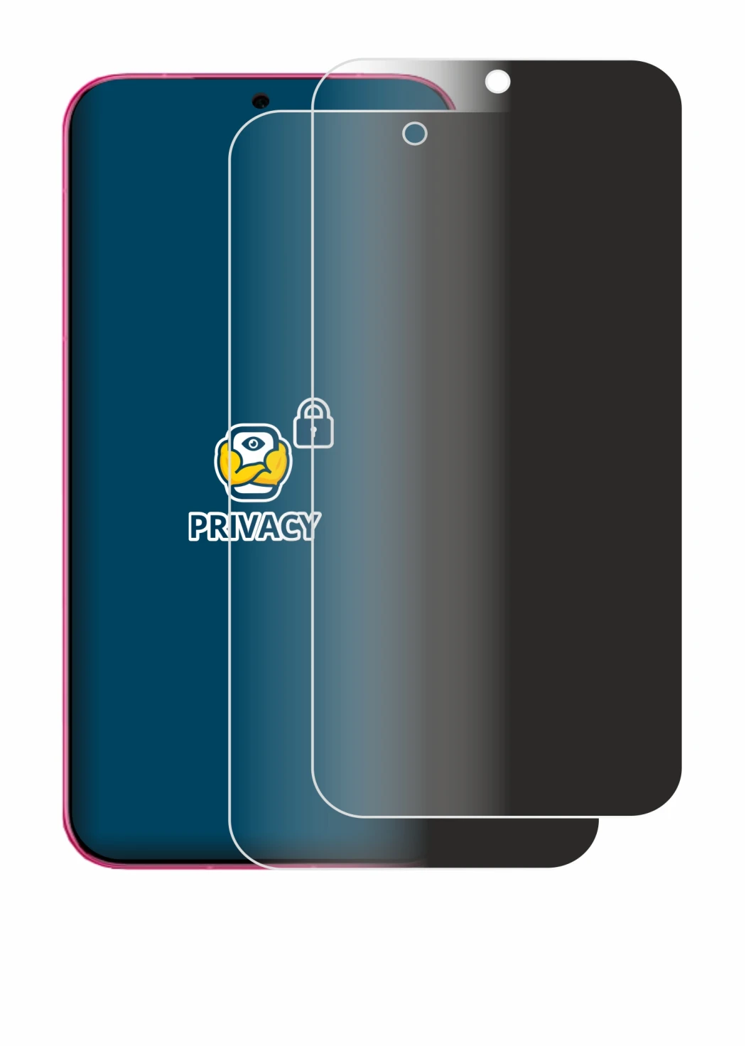 Abbildung des Geräts Huawei Pura 80 mit einer Vielzahl des Displayschutzes.