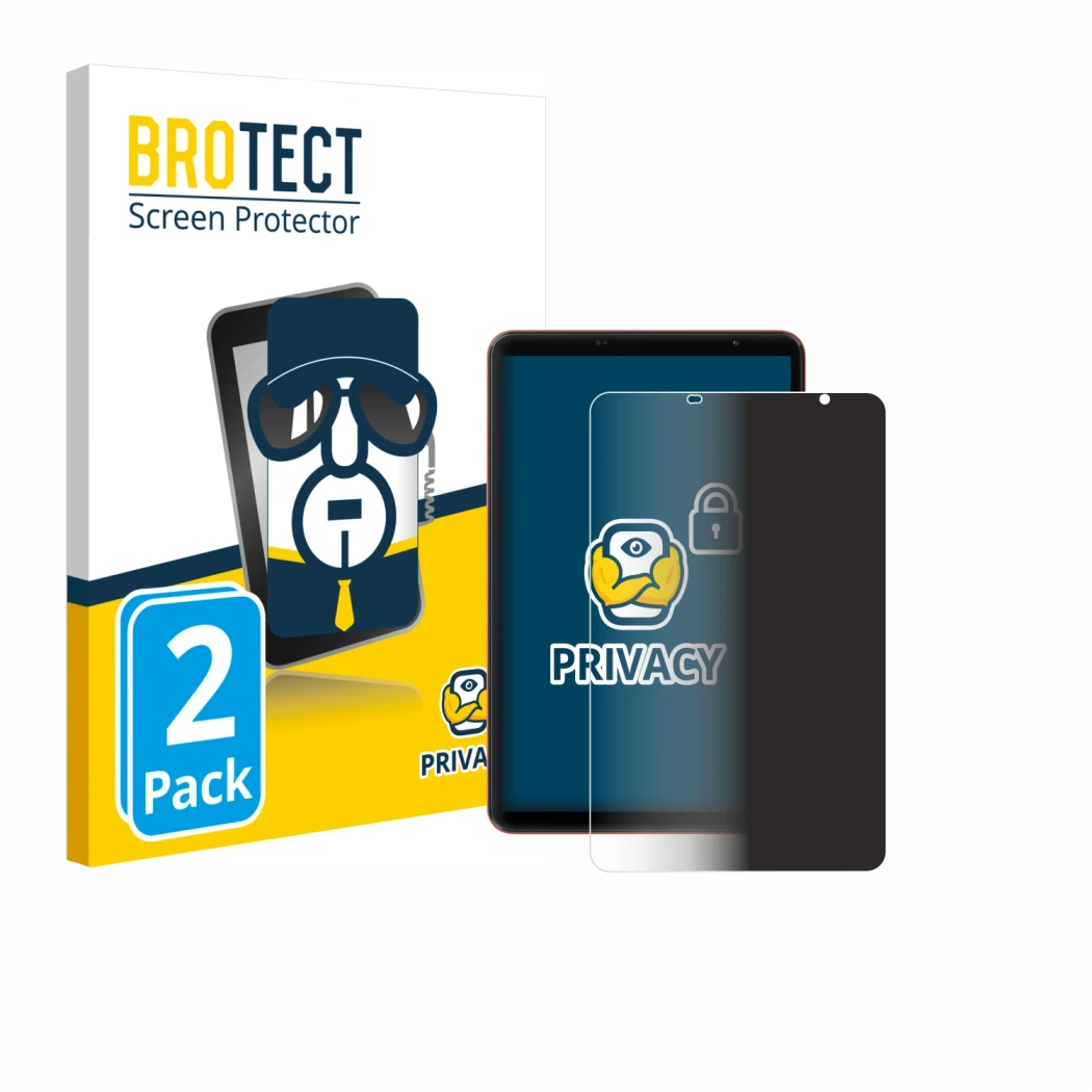 Vorderseite einer Produktverpackung mit dem Markenlogo BROTECT. Daneben ist das Gerät Blackview Zeno 1 8