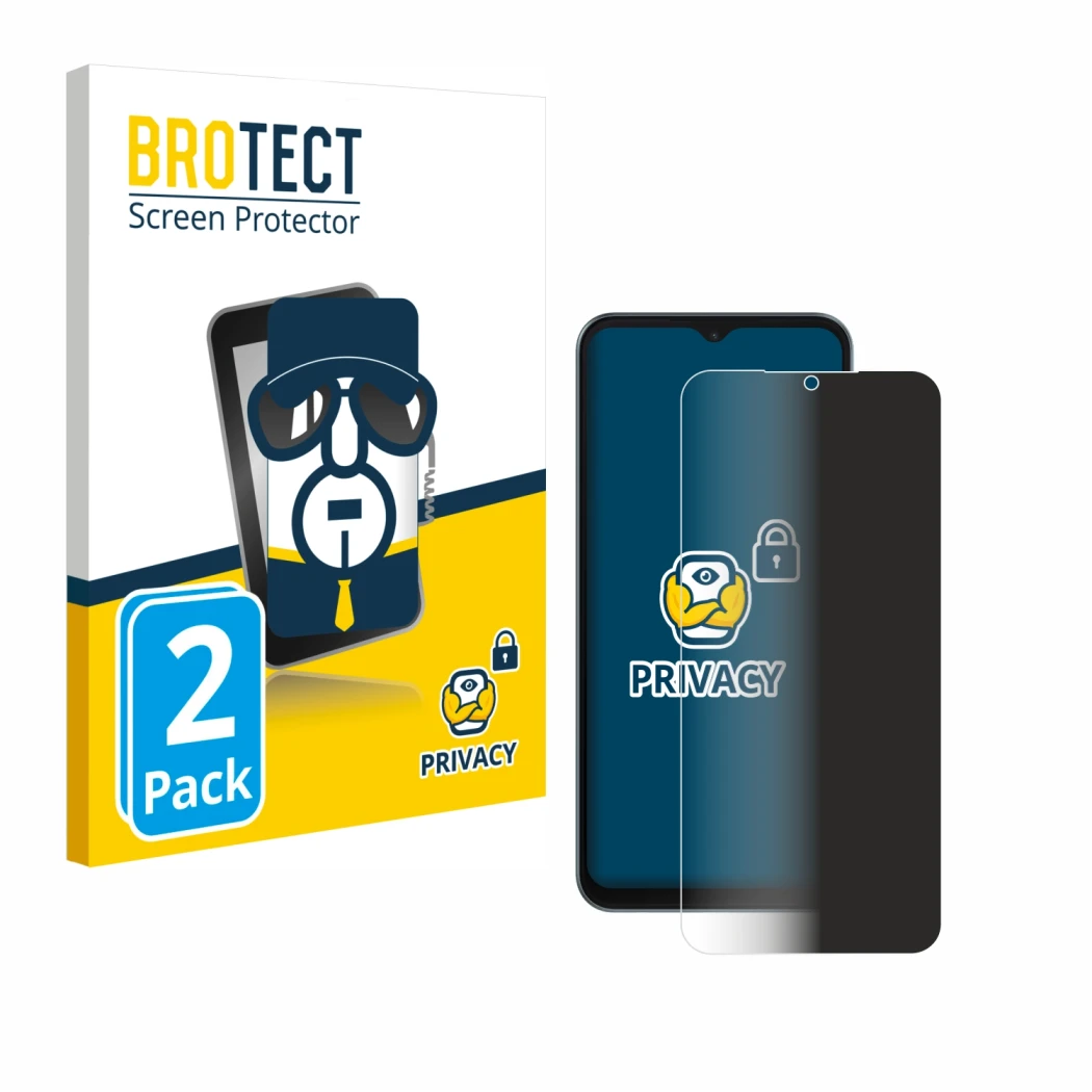 Vorderseite einer Produktverpackung mit dem Markenlogo BROTECT. Daneben ist das Gerät Telekom T Phone 3 mit dem zugehörigen Di