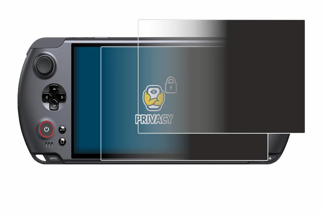 Abbildung des Geräts GPD Win 5 mit einer Vielzahl des Displayschutzes.