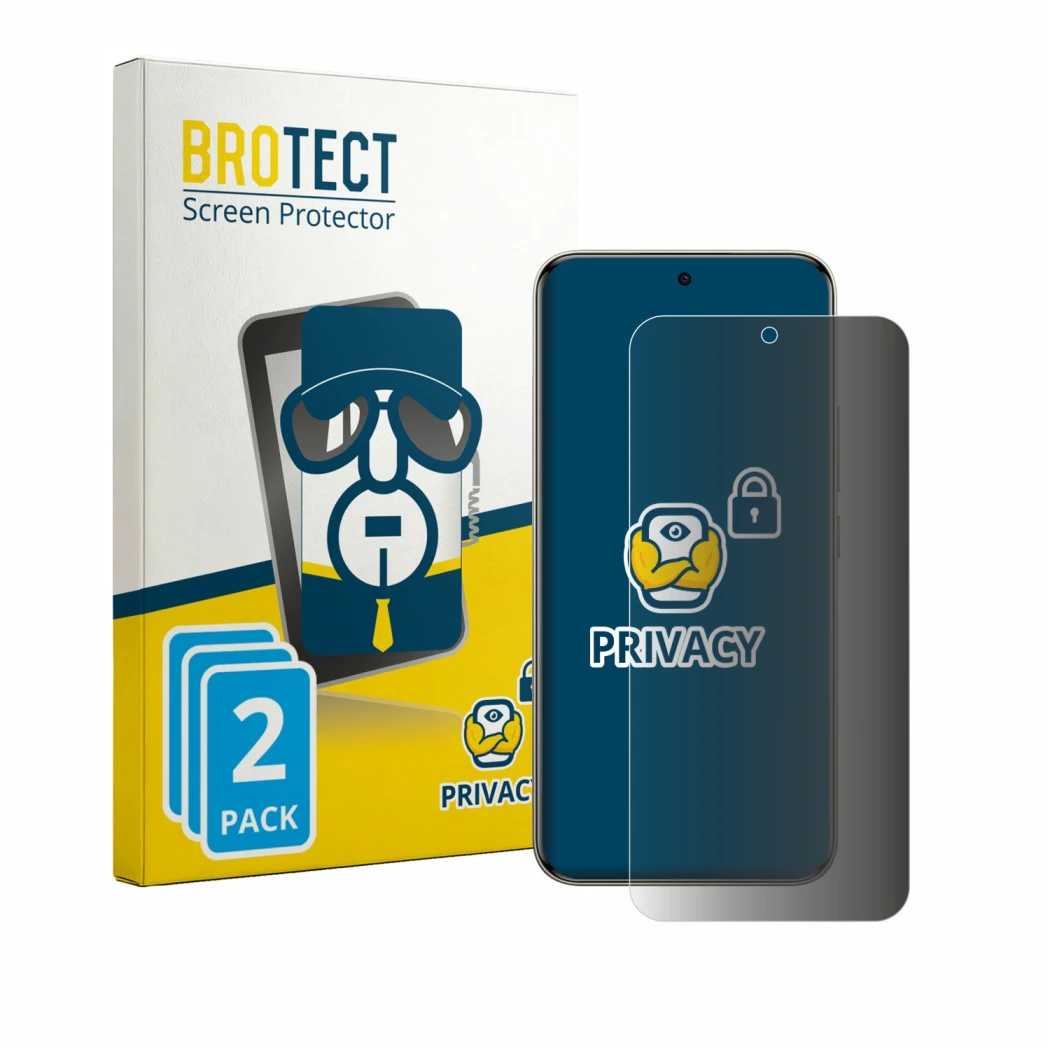 Vorderseite einer Produktverpackung mit dem Markenlogo BROTECT. Daneben ist das Gerät Xiaomi Redmi Note 15 Pro Plus 5G mit dem