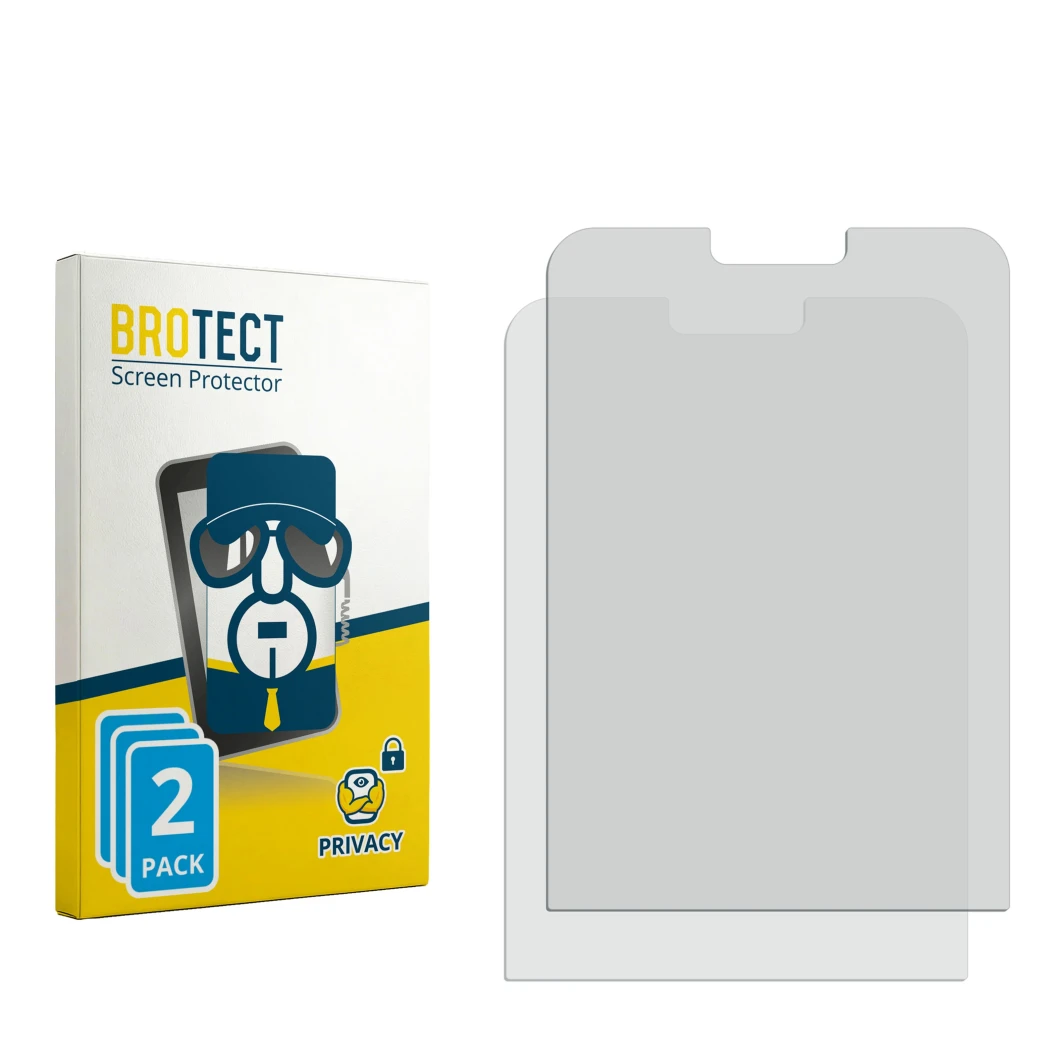 Vorderseite einer Produktverpackung mit dem Markenlogo BROTECT. Daneben ist der zugehörige Displayschutz.