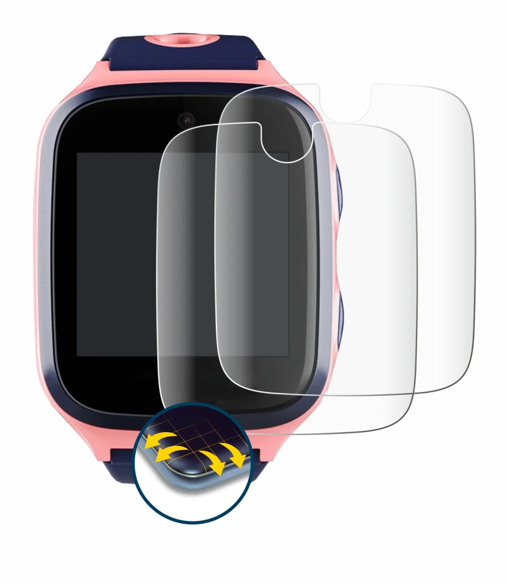 Abbildung des Geräts Xplora 4 mit einer Vielzahl des Displayschutzes.