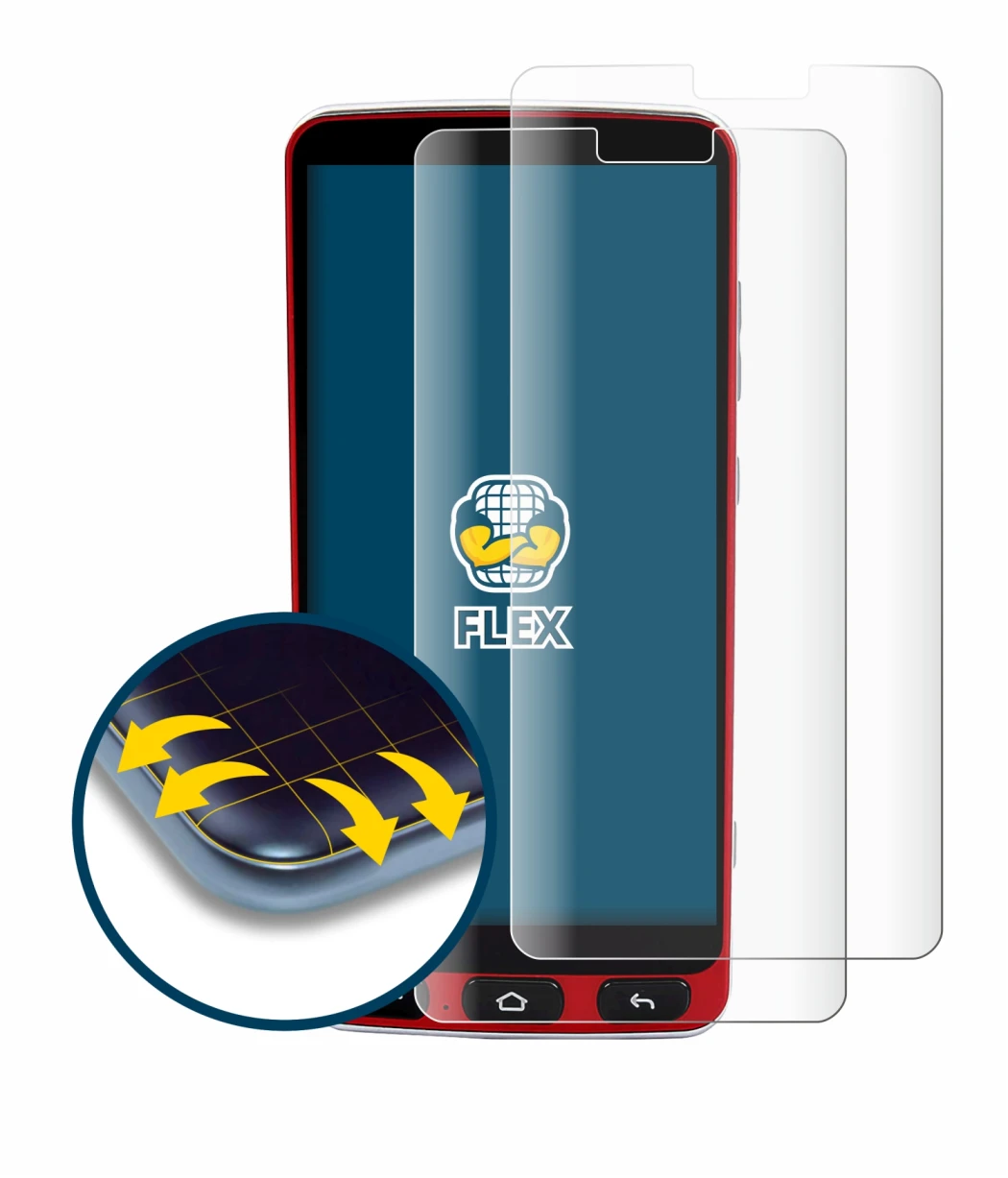 Abbildung des Geräts Olympia Neo Smartphone mit einer Vielzahl des Displayschutzes.