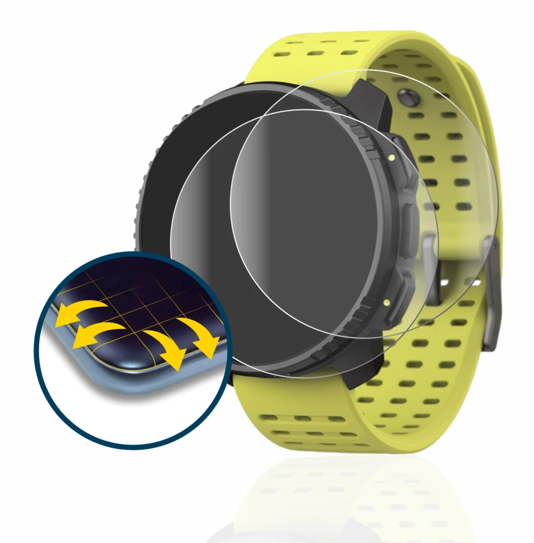 Abbildung des Geräts Suunto Vertical mit einer Vielzahl des Displayschutzes.