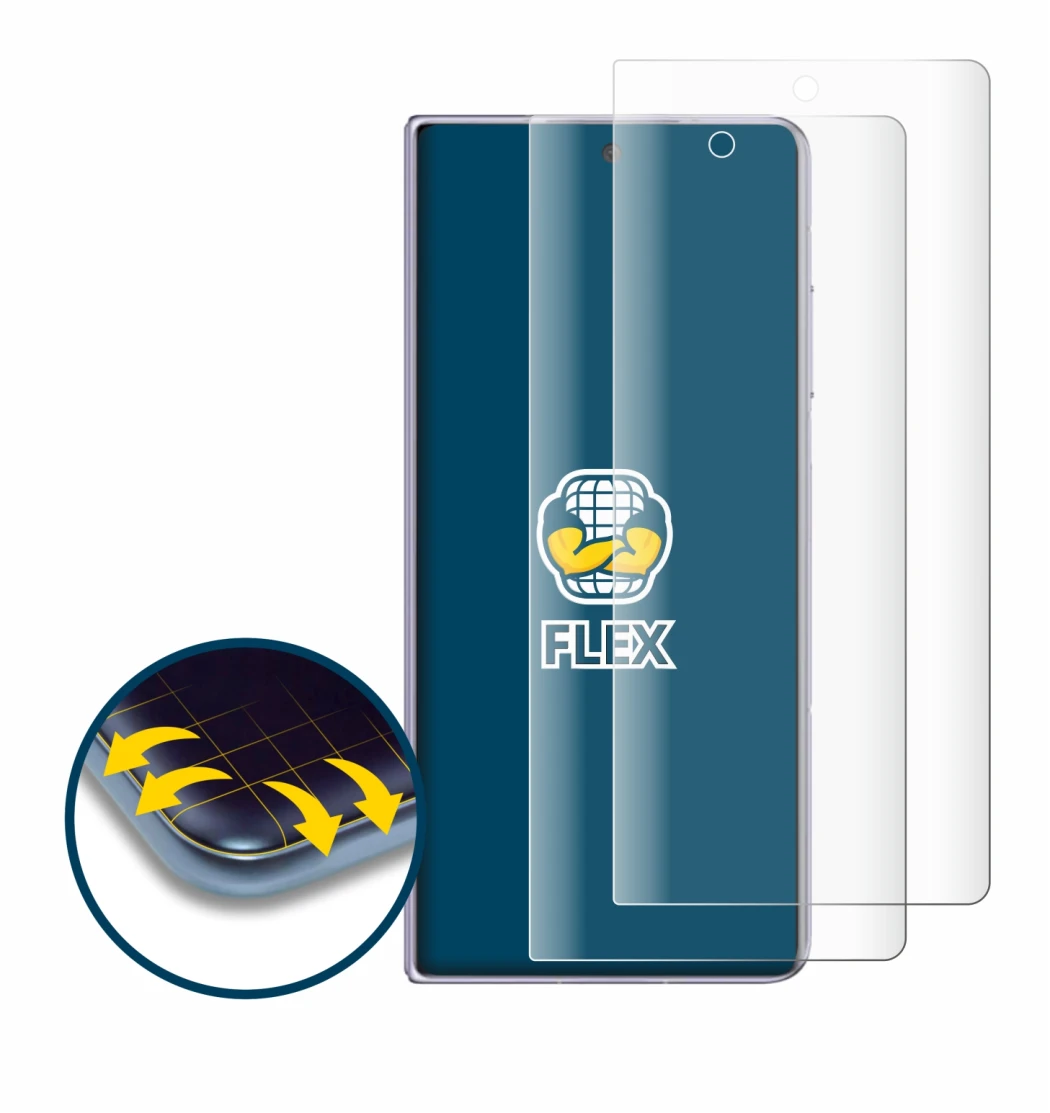 Abbildung des Geräts Honor Magic V2 mit einer Vielzahl des Displayschutzes.