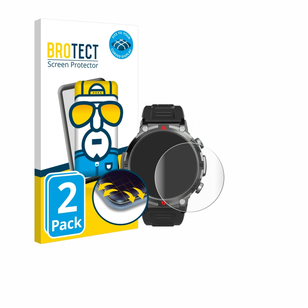 Vorderseite einer Produktverpackung mit dem Markenlogo BROTECT. Daneben ist das Gerät IFMDA S100 1.45