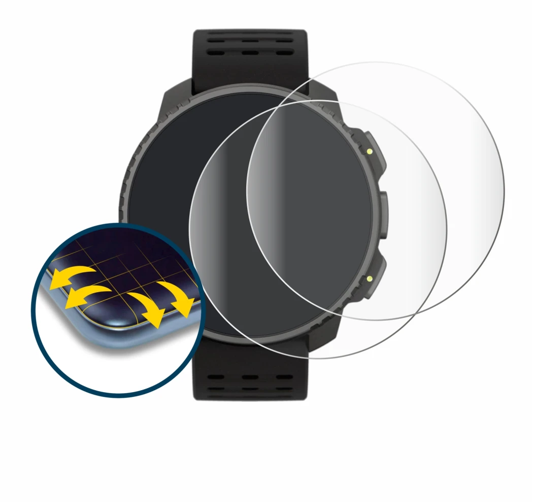 Abbildung des Geräts Suunto Vertical Solar mit einer Vielzahl des Displayschutzes.