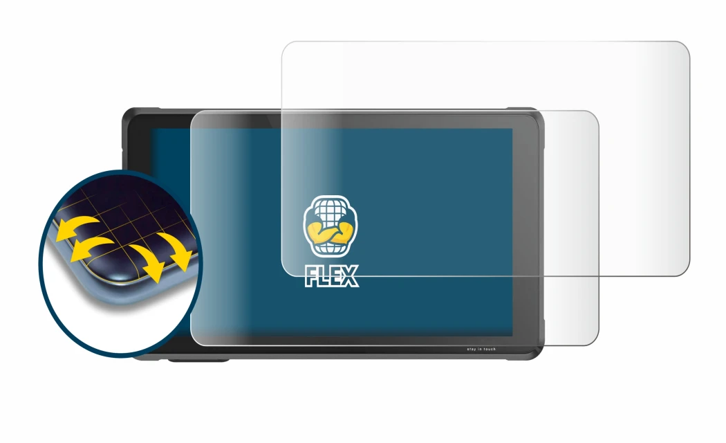 Abbildung des Geräts Interphone RideSync Sync55 mit einer Vielzahl des Displayschutzes.