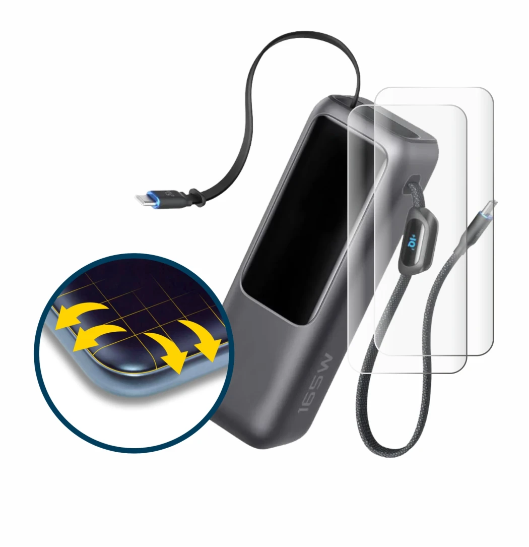Abbildung des Geräts Anker Laptop Powerbank A1695 mit einer Vielzahl des Displayschutzes.