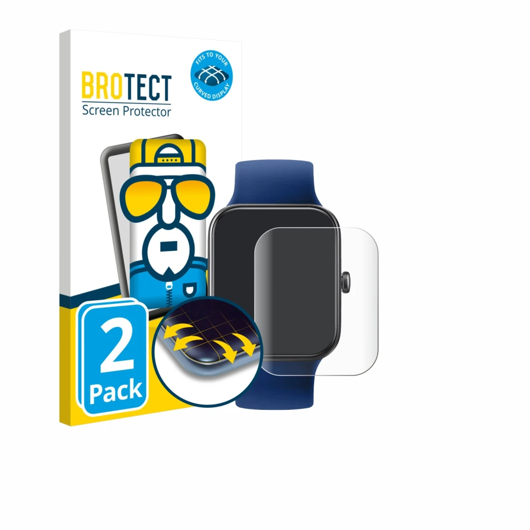 Vorderseite einer Produktverpackung mit dem Markenlogo BROTECT. Daneben ist das Gerät Decathlon CW500 M mit dem zugehörigen Di