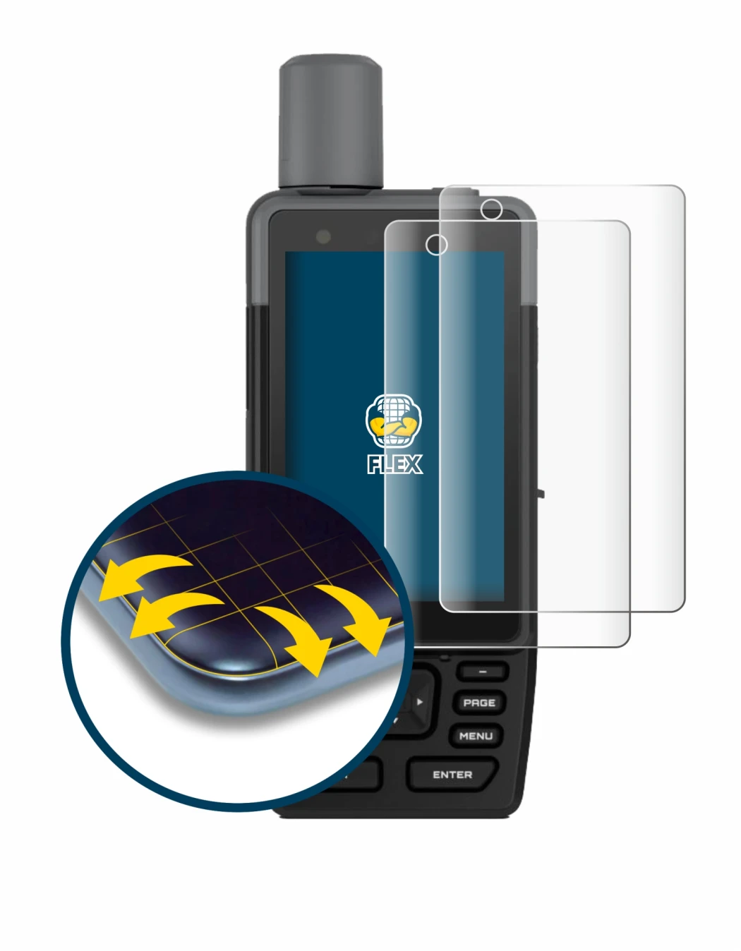 Abbildung des Geräts Garmin GPSMAP H1 mit einer Vielzahl des Displayschutzes.