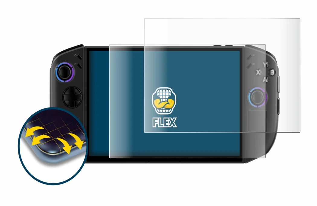 Abbildung des Geräts Lenovo Legion Go Gen 2 mit einer Vielzahl des Displayschutzes.