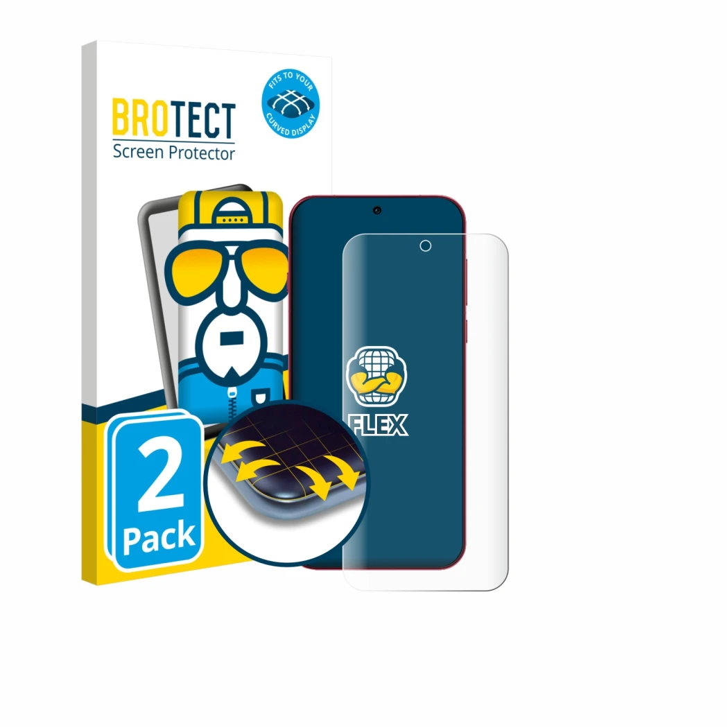 Vorderseite einer Produktverpackung mit dem Markenlogo BROTECT. Daneben ist das Gerät Oppo Find X9 Pro mit dem zugehörigen Dis